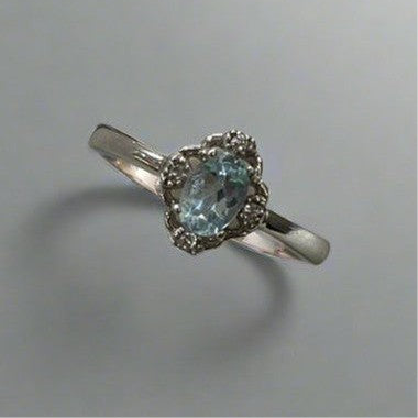 Topaz Round Zirconia Ring