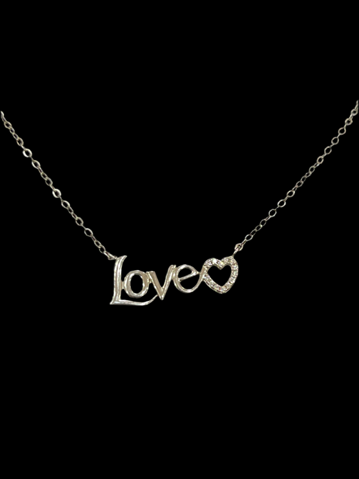 Eternal Embrace: Sterling Silver Love Necklace