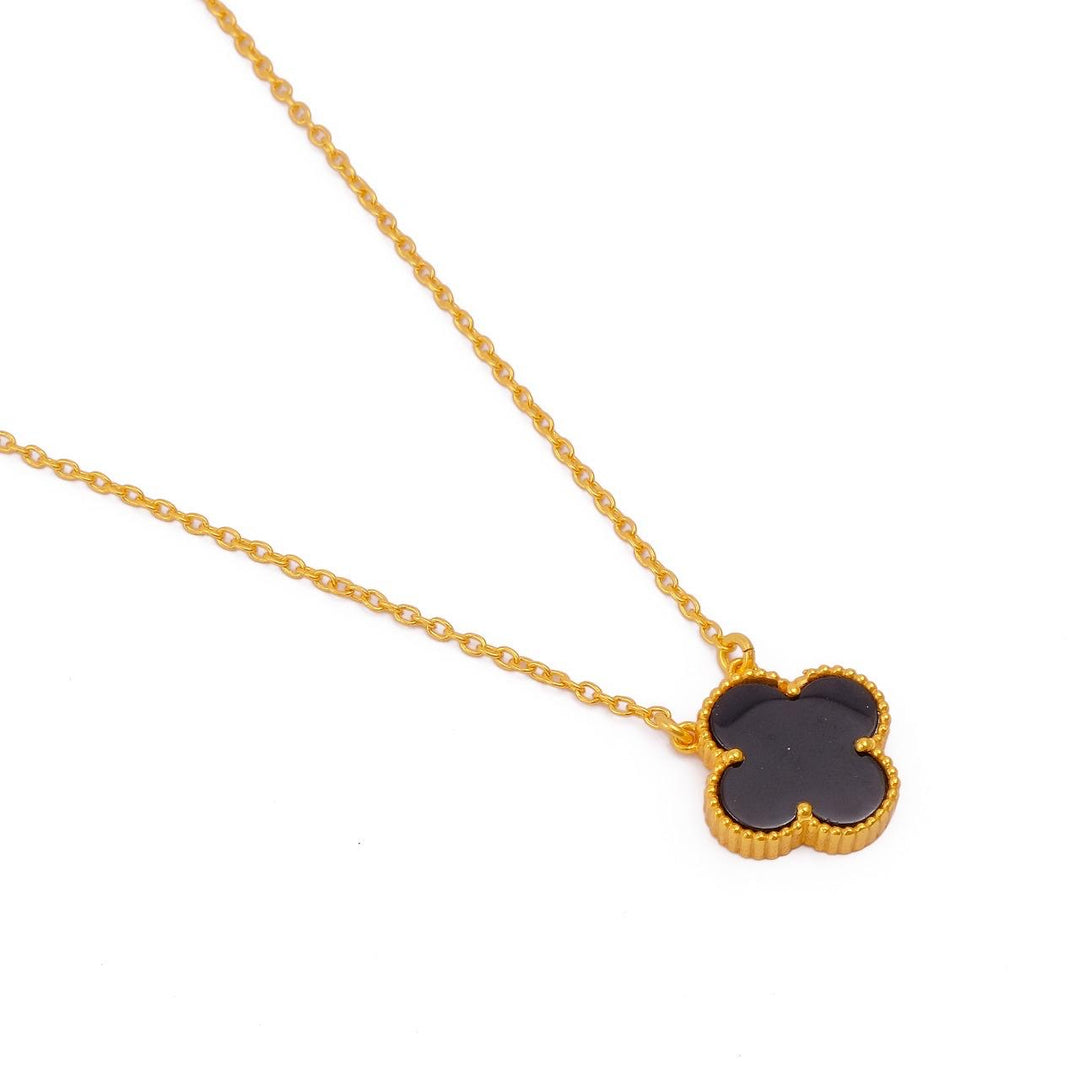 Stylish Gold-Plated Clover Necklace in Classic Tones