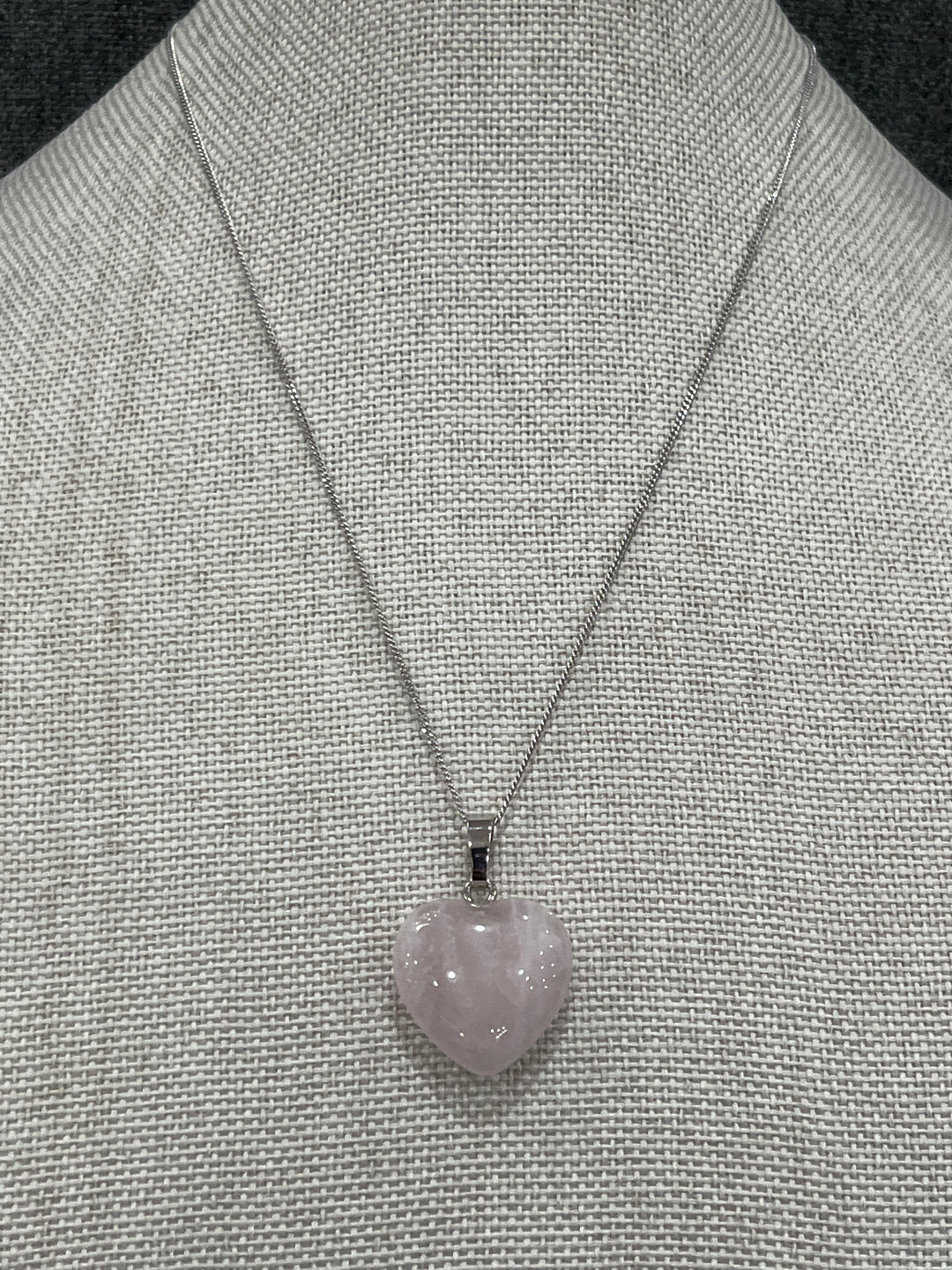 Sterling Silver Necklace with Big Pink Heart Pendant: Feminine and Chic