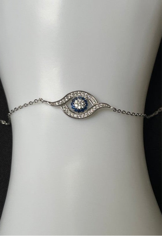 Mystical Sterling Silver Evil Eye Bracelet