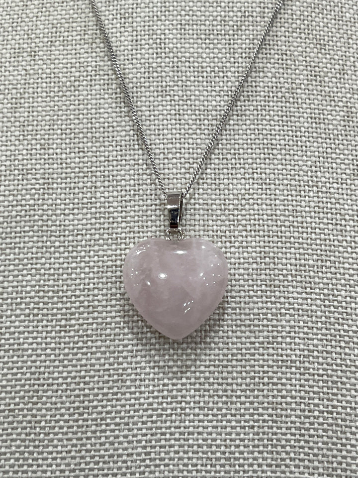 Sterling Silver Necklace with Big Pink Heart Pendant: Feminine and Chic