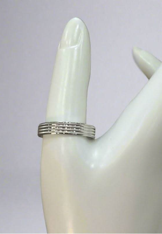 Dynamic Twist Sterling Silver Men's Ring