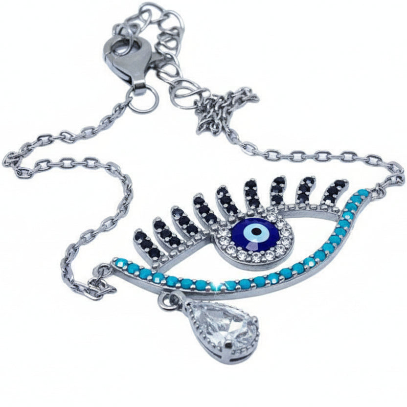 Sterling Silver Evil Eye Jewellery Set