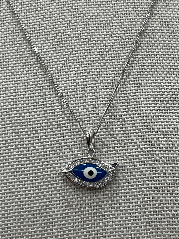 Sterling Silver Evil Eye Necklace – A Timeless Protector and Stylish Accessory