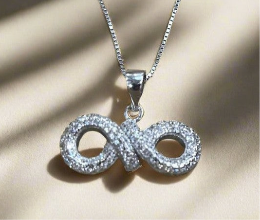 Eternal Elegance: Sterling Silver Infinity Necklace