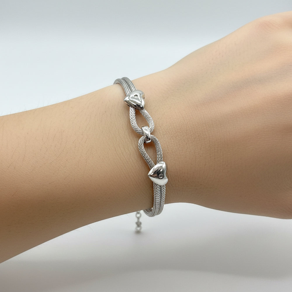 Sterling Silver Infinity Heart Bracelet from Saras Beads - view 2