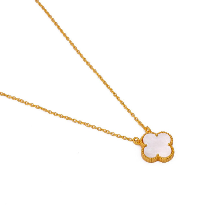 Stylish Gold-Plated Clover Necklace in Classic Tones