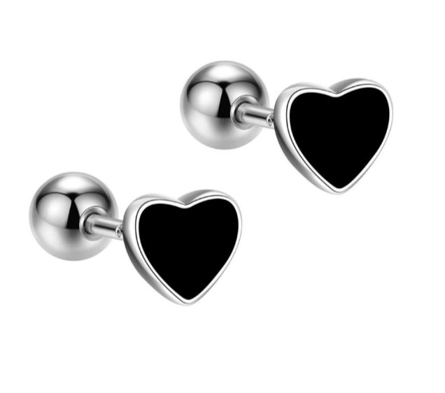 Collection of Colorful Love Sterling Silver Stud Earrings