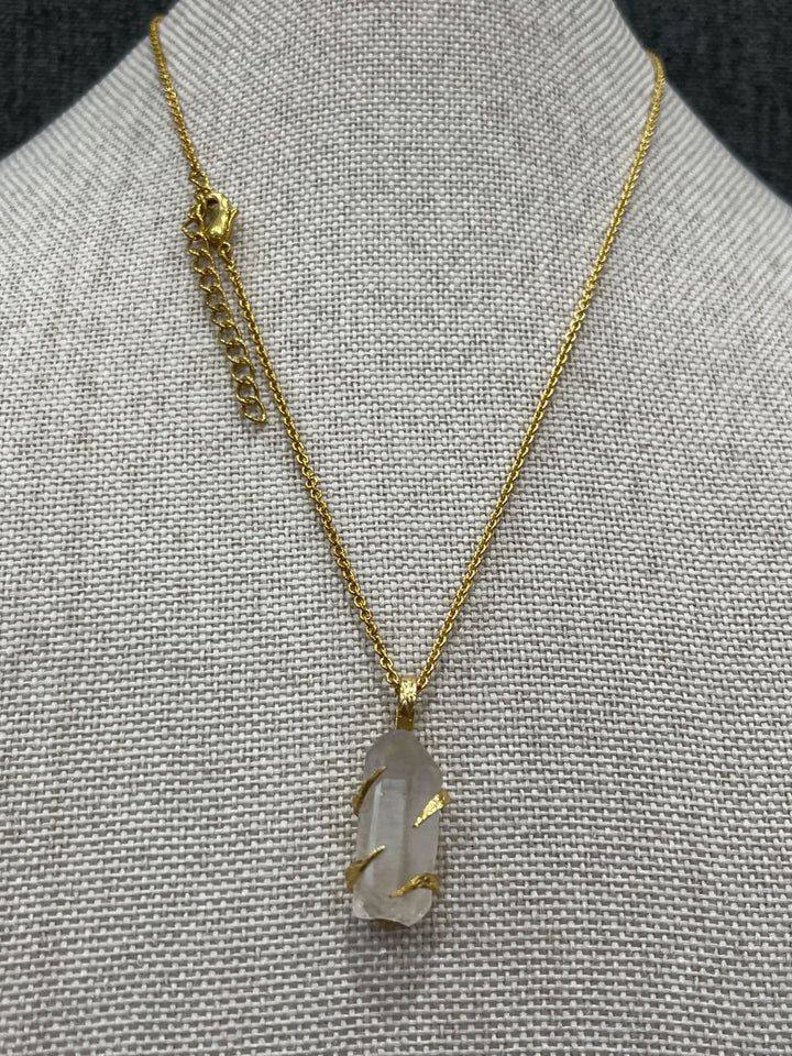 Moonlit Magic: Gold-Plated Moonstone Necklace - Saras Beads & Jewellery