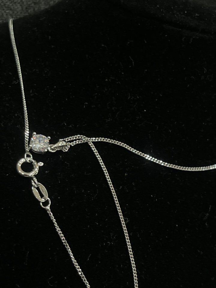 Tiny Heart & Diamond Sterling Silver Jewellery Set