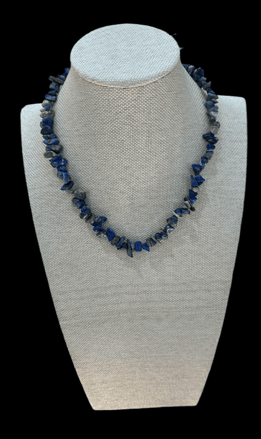 Galat Lapis Lazuli Handmade Beaded Necklace: Unique Semi-Precious Jewellery - Saras Beads & Jewellery