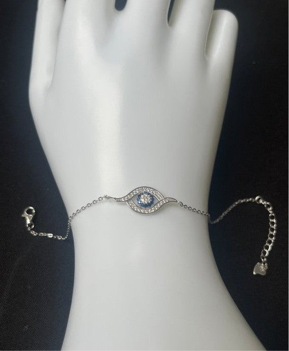 Mystical Sterling Silver Evil Eye Bracelet