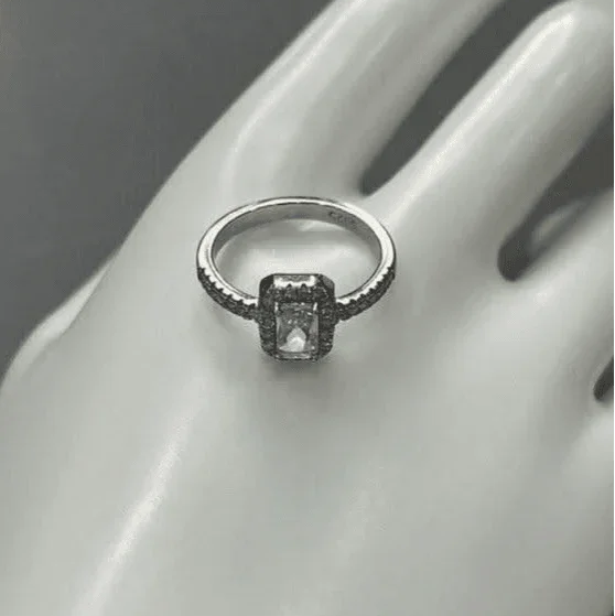 Mystic Diamond Mirage Sterling Silver Ring - 7