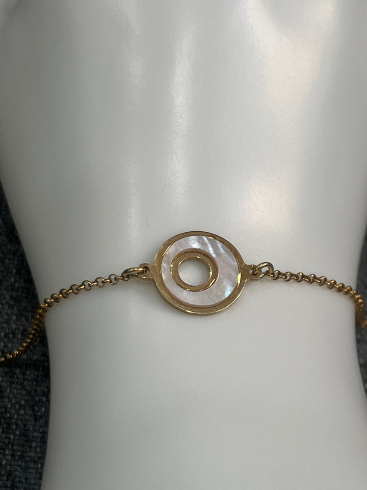 Golden Donut: Gold-Plated & Sterling Silver Bracelet