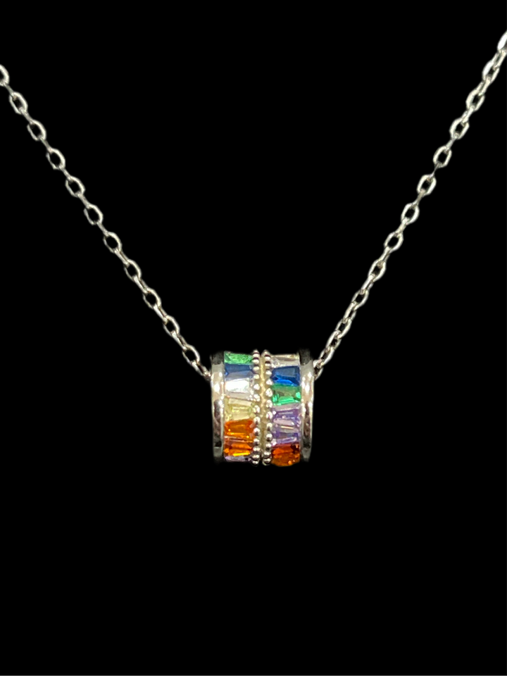 Kaleidoscope Roller Pendant Necklace