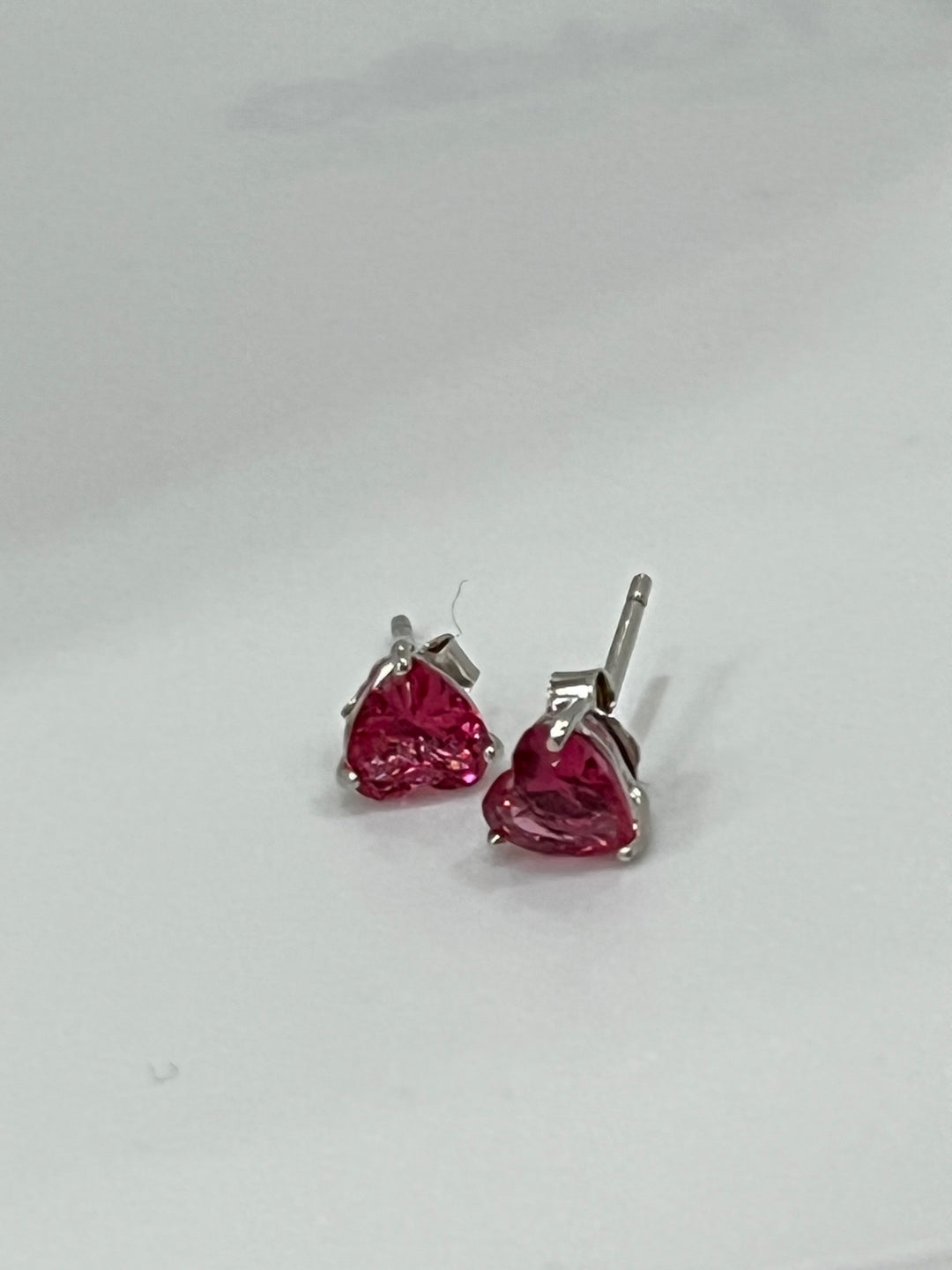 Sterling Silver Heart Stud Earrings – Vibrant Colours for Every Style