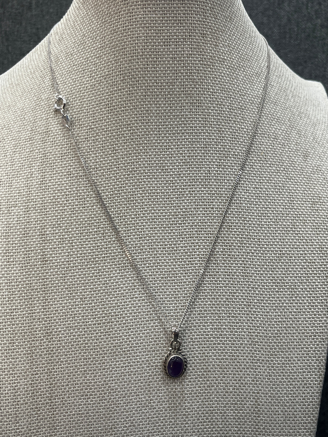 Crimson Amethyst: Sterling Silver Necklace Embracing Red and Purple Symphony