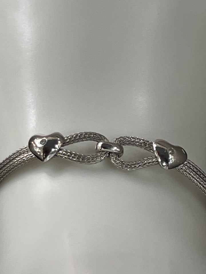 Infinite Love: Sterling Silver Infinity Heart Bracelet