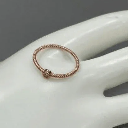 Sterling Silver Ring with Bronze Accents