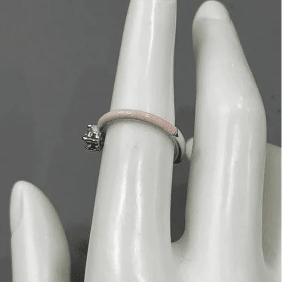Light Pink Pastel Sterling Silver Ring