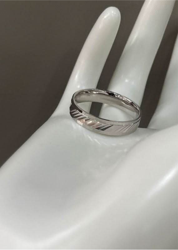 Modern Maze Sterling Silver Men's Ring