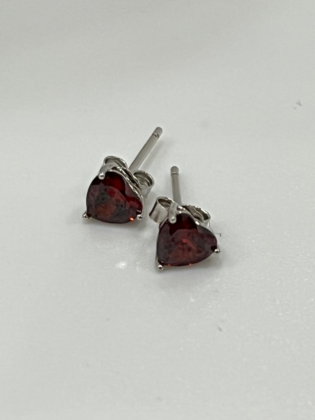 Sterling Silver Heart Stud Earrings – Vibrant Colours for Every Style