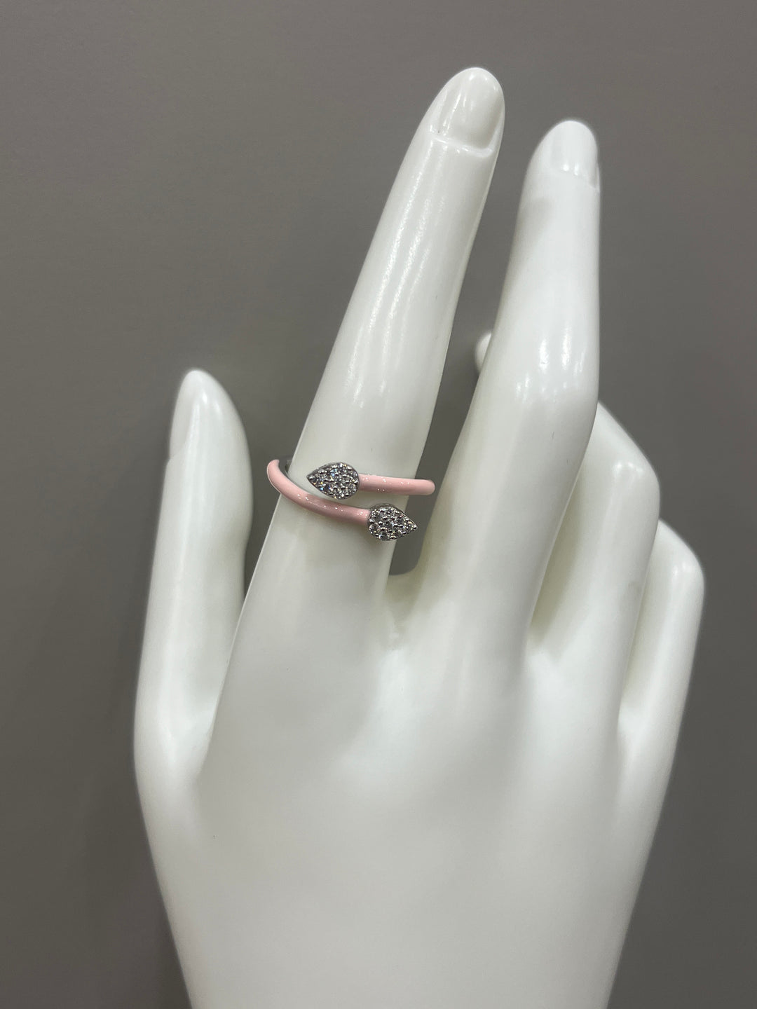 Purple Snake Adjustable Sterling Silver Ring with Zirconia – Striking and Elegant Design