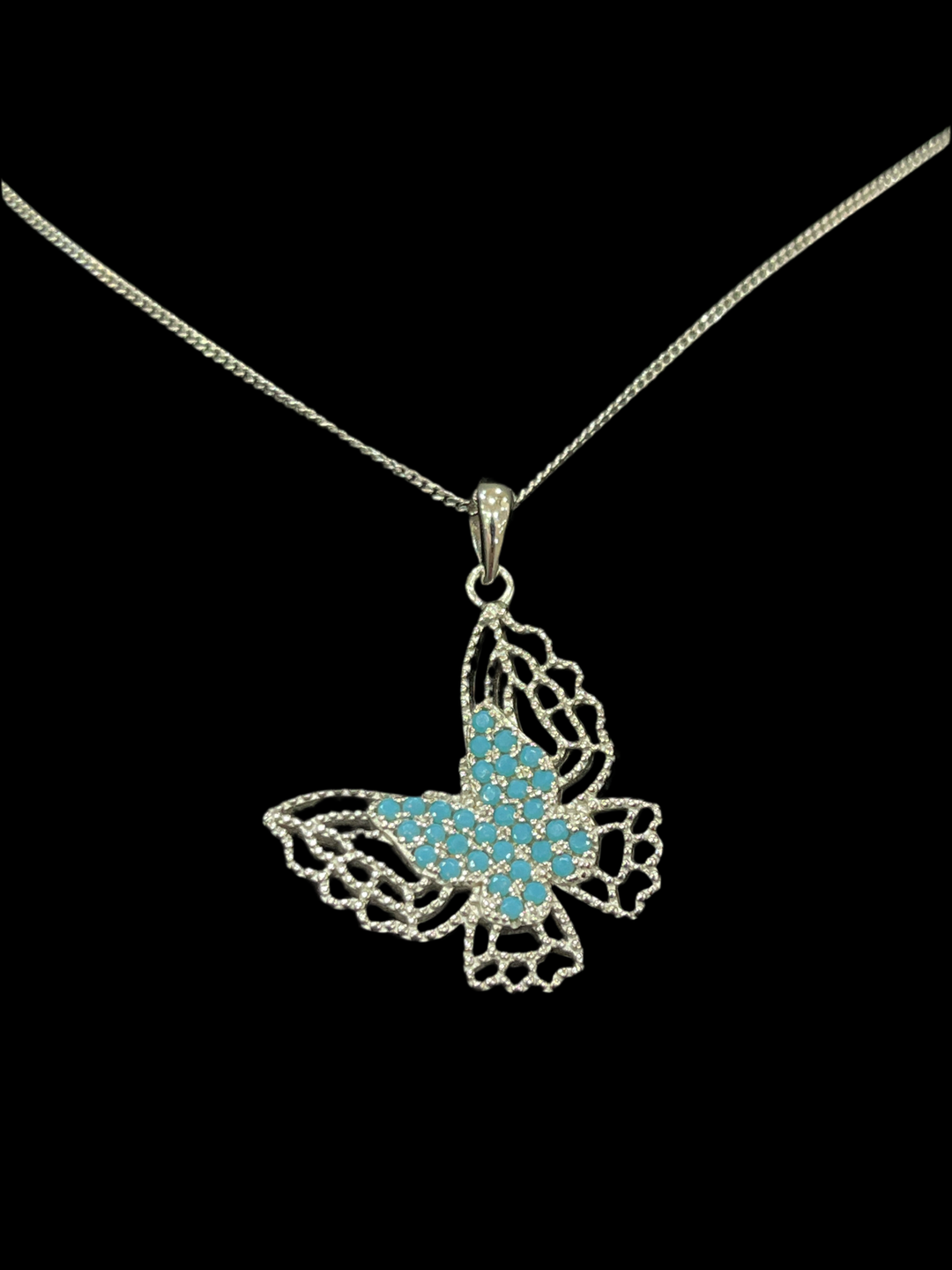 Azure Wings Sterling Silver Necklace