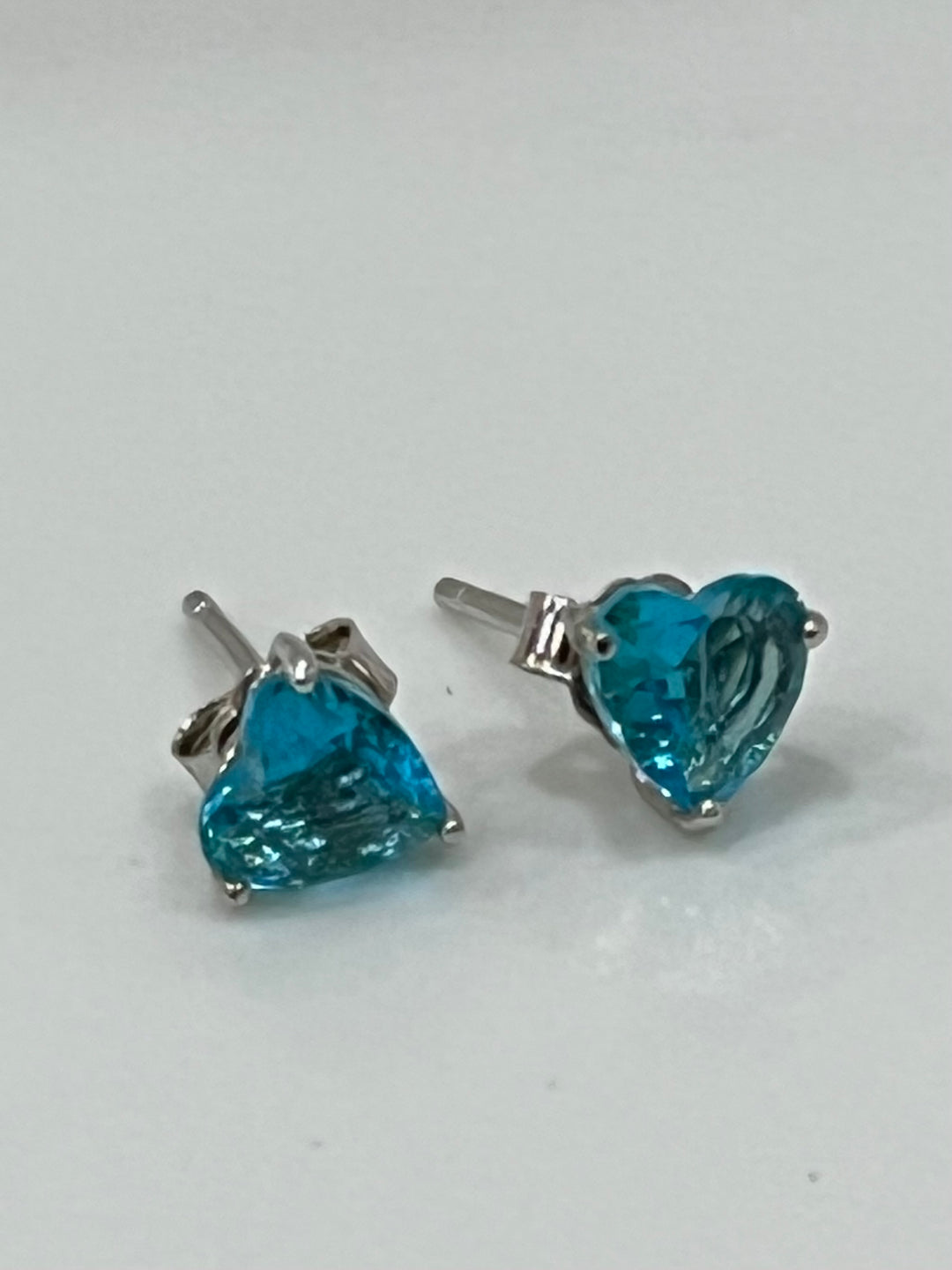 Sterling Silver Heart Stud Earrings – Vibrant Colours for Every Style