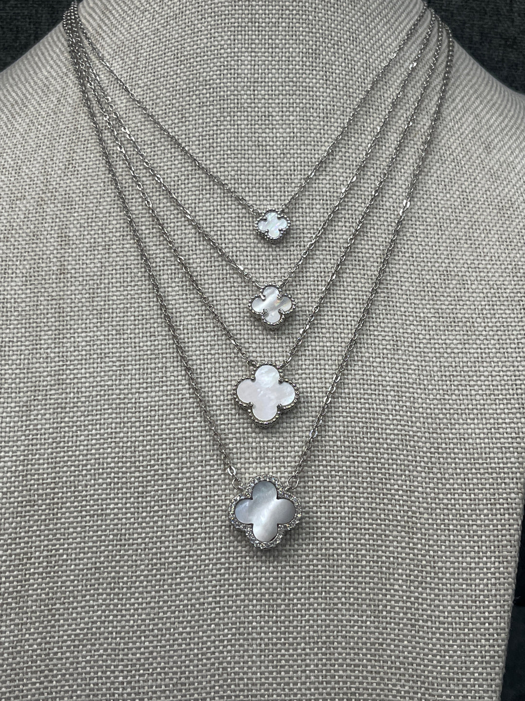 Wide Collection of Clover Necklaces in Different Sizes: The Elegance of Sterling Silver Brilliance