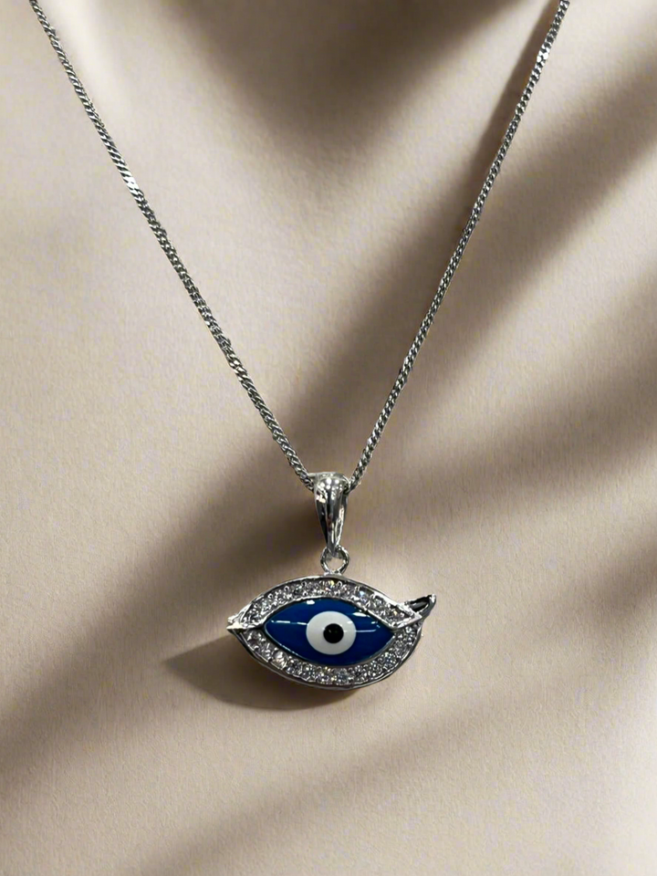 Sterling Silver Evil Eye Necklace – A Timeless Protector and Stylish Accessory