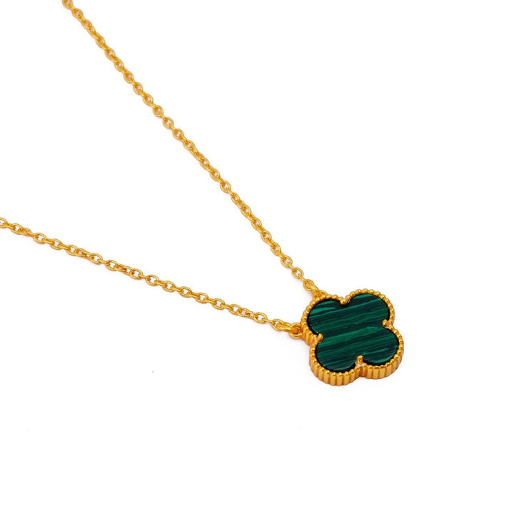 Stylish Gold-Plated Clover Necklace in Classic Tones