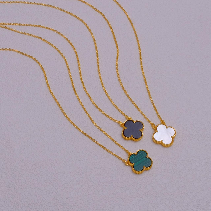 Stylish Gold-Plated Clover Necklace in Classic Tones