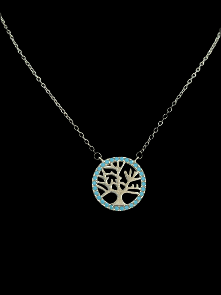 Whimsical Wonders: Sterling Silver Tree of Life Necklace