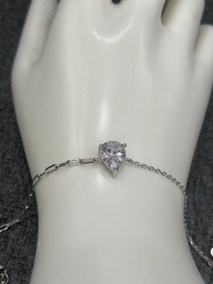 Elegant Sterling Silver Triangle Love Bracelet