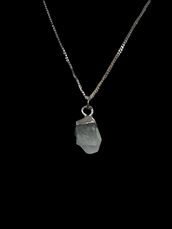 Sterling Silver Necklace with Moonstone Pendant