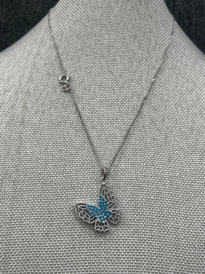 Azure Wings Sterling Silver Necklace