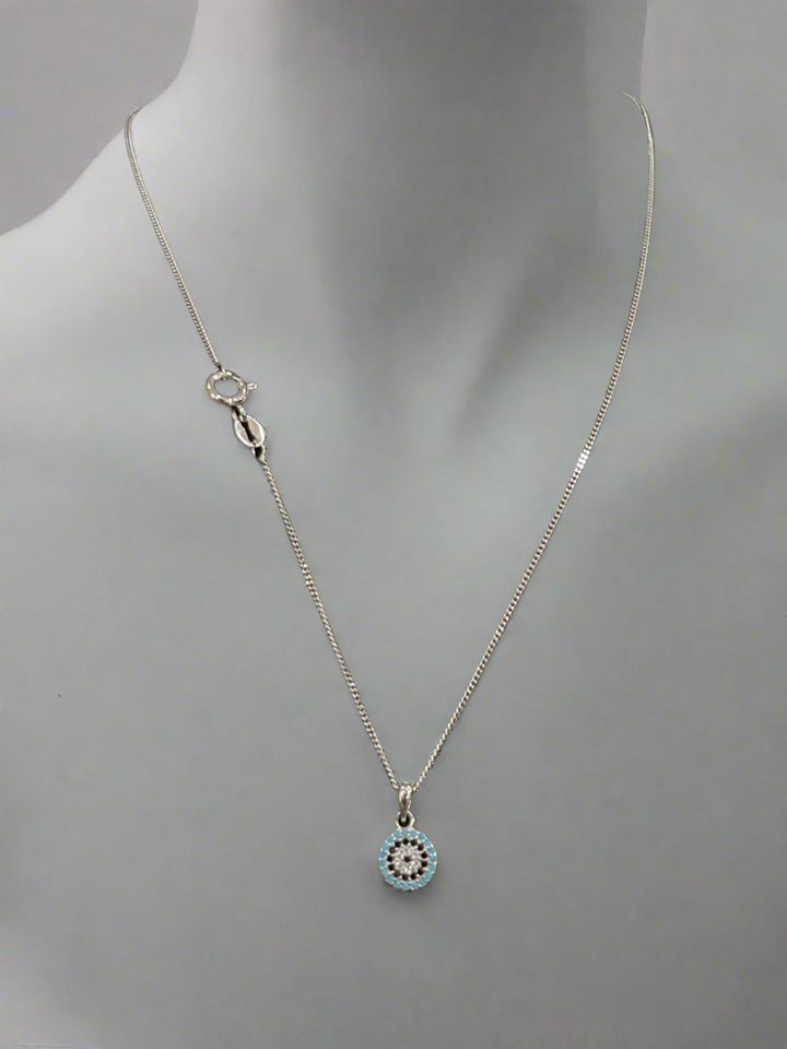 Adorable Evil Eye Necklace in Sterling Silver – Protective in Style