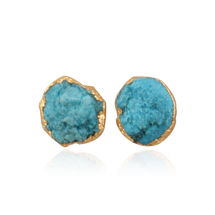 Petite Gleam: Handcrafted 18 Karat Gold-Plated Mini Stud Earrings