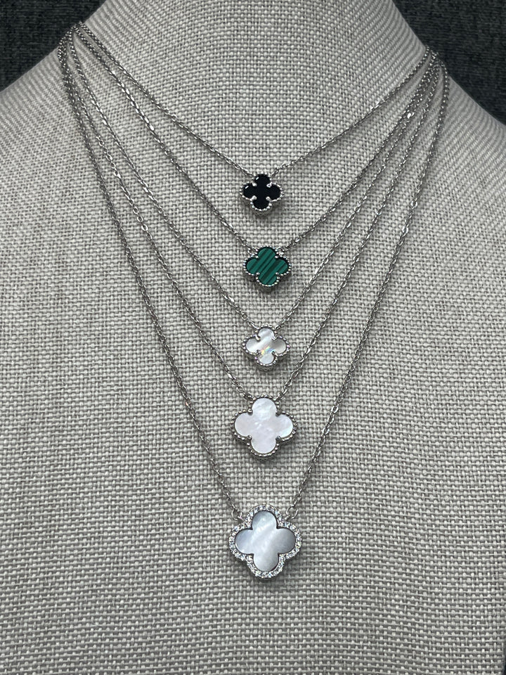 Wide Collection of Clover Necklaces in Different Sizes: The Elegance of Sterling Silver Brilliance