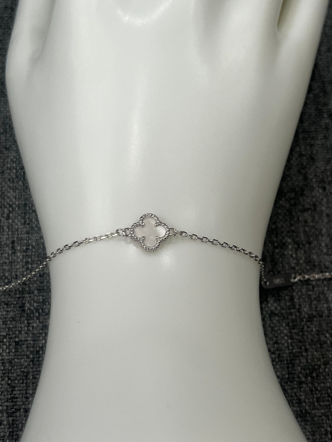 Sterling Silver Tiny Clover Bracelet for Tiny Wrist – Delicate, Endless Style