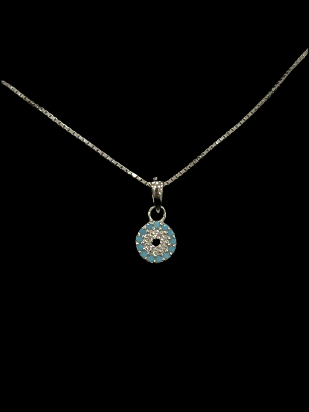 Mesmerizing Elegance: The Light Blue Evil Eye Sterling Silver Set