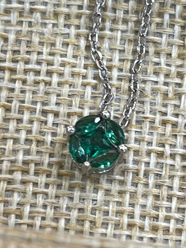 Radiant Gemstones Sterling Silver Necklace Zircon