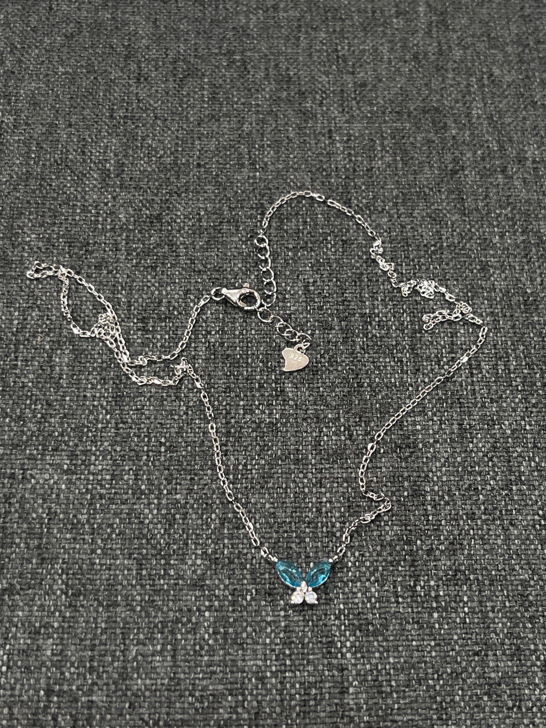 Delicate Blue Tiny Butterfly Necklace – A Touch of Grace and Elegance