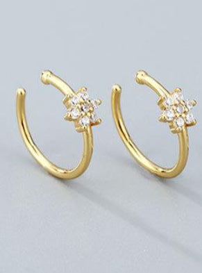Handcrafted Sterling Silver & Gold Plated Flower Nose Rings | Saras Beads UK