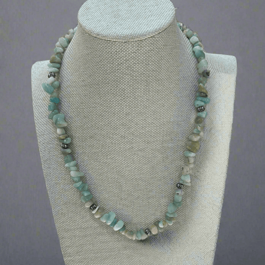 Tranquil Amazonite Necklace | Handcrafted Semi-Precious Gemstone Jewellery - Saras Beads & Jewellery