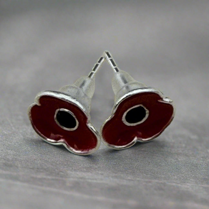 poppy studs sterling silver