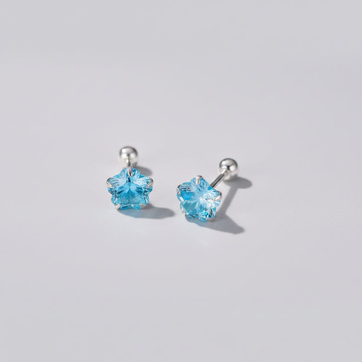 Silver Small CZ Stud Earrings - 3 Colours