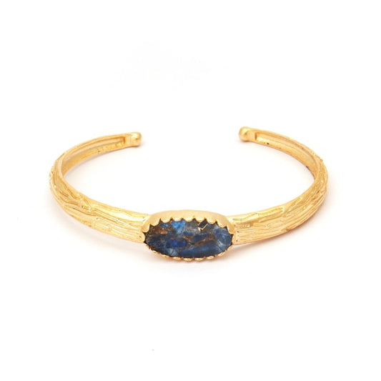 Blue Tanzanite Jade mohave copper turuoise gemstone bangle.